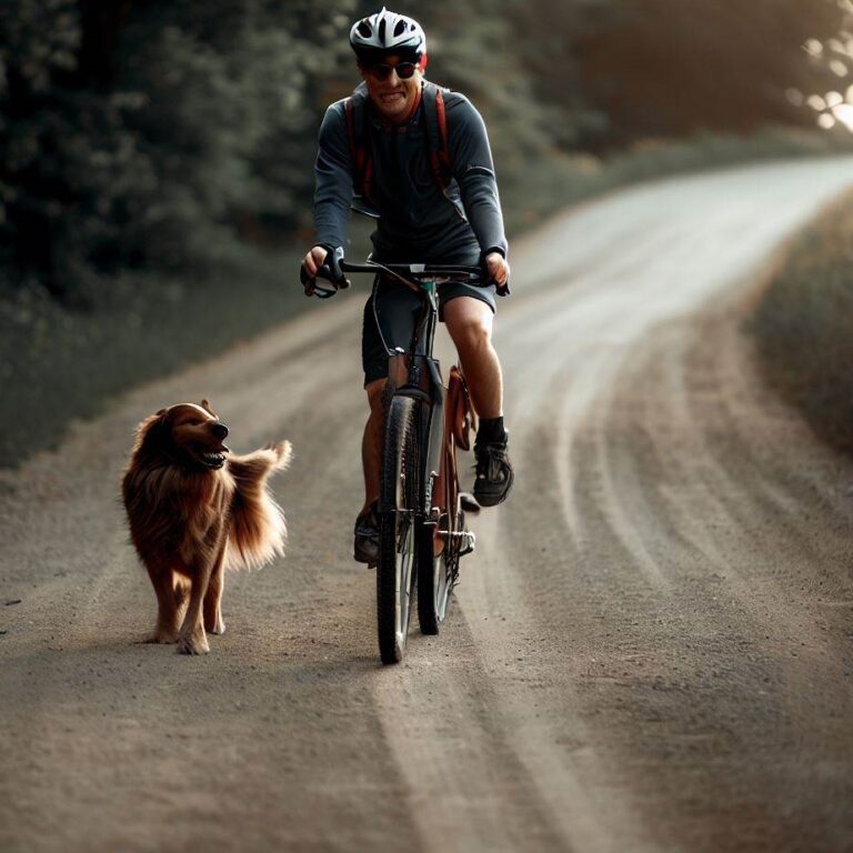 Jazda na rowerze z psem