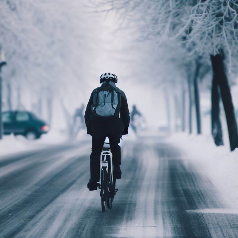 Jazda rowerem zimą do pracy
